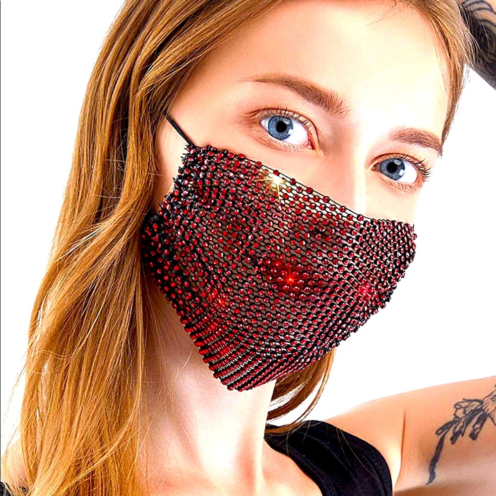 Red Bling Face Mask 🌟2/$20🌟